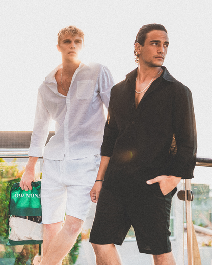 Casablanca - Pantalones Cortos de Lino Premium