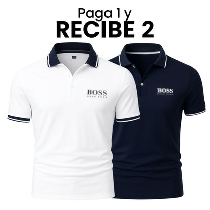 [Compra 1 y llévate 2] Kit Premiere de Camisetas Polo de H. Boss – Línea Profesional (pack de 2)